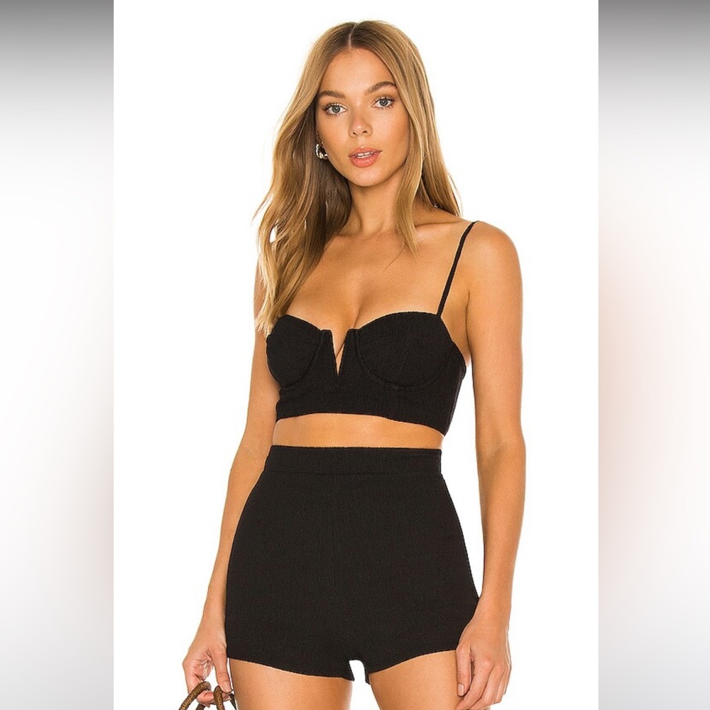 NBD Brette Bustier Top in Black